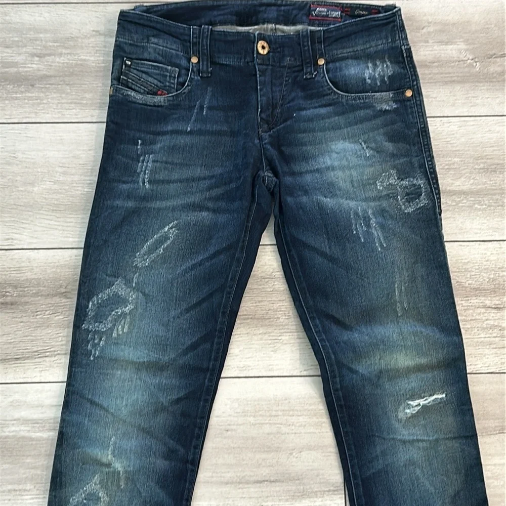 Diesel Grupee Blue Eyecons skinny fit jegging jeans size 25
